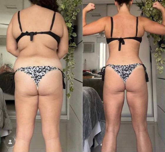 Antes e depois de aluna